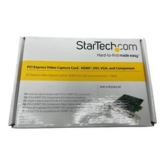 StarTech PEXHDCA Express Video Capture Card – HDMI,DVI,VGA & Component 1080P
