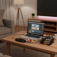 VHS to Digital Converter, RCA to USB Video Capture for Mac & Windows – HD 720p