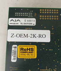 AJA Z-OEM-2K-RO 102009-03 KONA Video Capture Card Board Tested Working