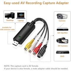 USB2.0 Video Capture Converter Adapter VHS DVD DVR TV PC Laptop S-Video PAL NTSC