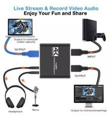 4K Audio Video Capture Card, USB 3.0 HDMI Video Capture Device Full HD Recording