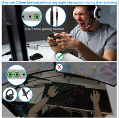 Grey 4K 1080P HDMI to USB 3.0 Video Capture Card Ultra HD with Headphone