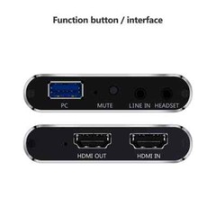4K 60HZ HDMI Loop 1080P USB 2.0 PC Live Streaming Game Record Video Capture Card