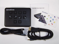 Qonakism HDMI 4K Dual Video Capture Card, 1080P, 60Hz (PS5, PS4/Pro, Xbox,..)