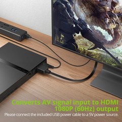 LiNKFOR PS2 to HDMI Converter,HDMI Cable, with 4:3/16:9 Screen Aspect Black