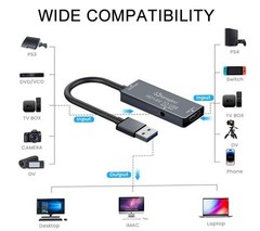 USB Video Capture Card for VHS/HDMI/AV/RCA – Analog to Digital Video Converte…