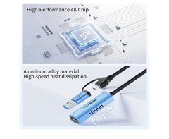 Video Capture Card with 100W PD Fast Charging