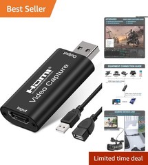 Ultra-Low Latency 1080P Video Capture Card for Professional Streaming & Teaching