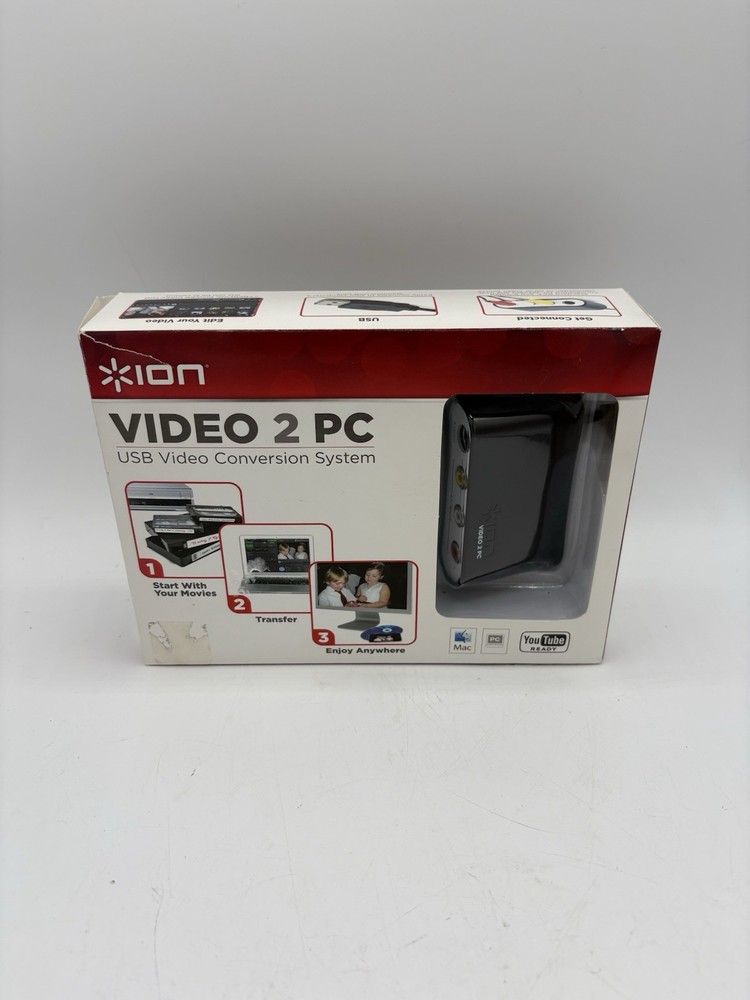 ION Video 2 PC VHS VCR to Computer USB Video Conversion System NIB