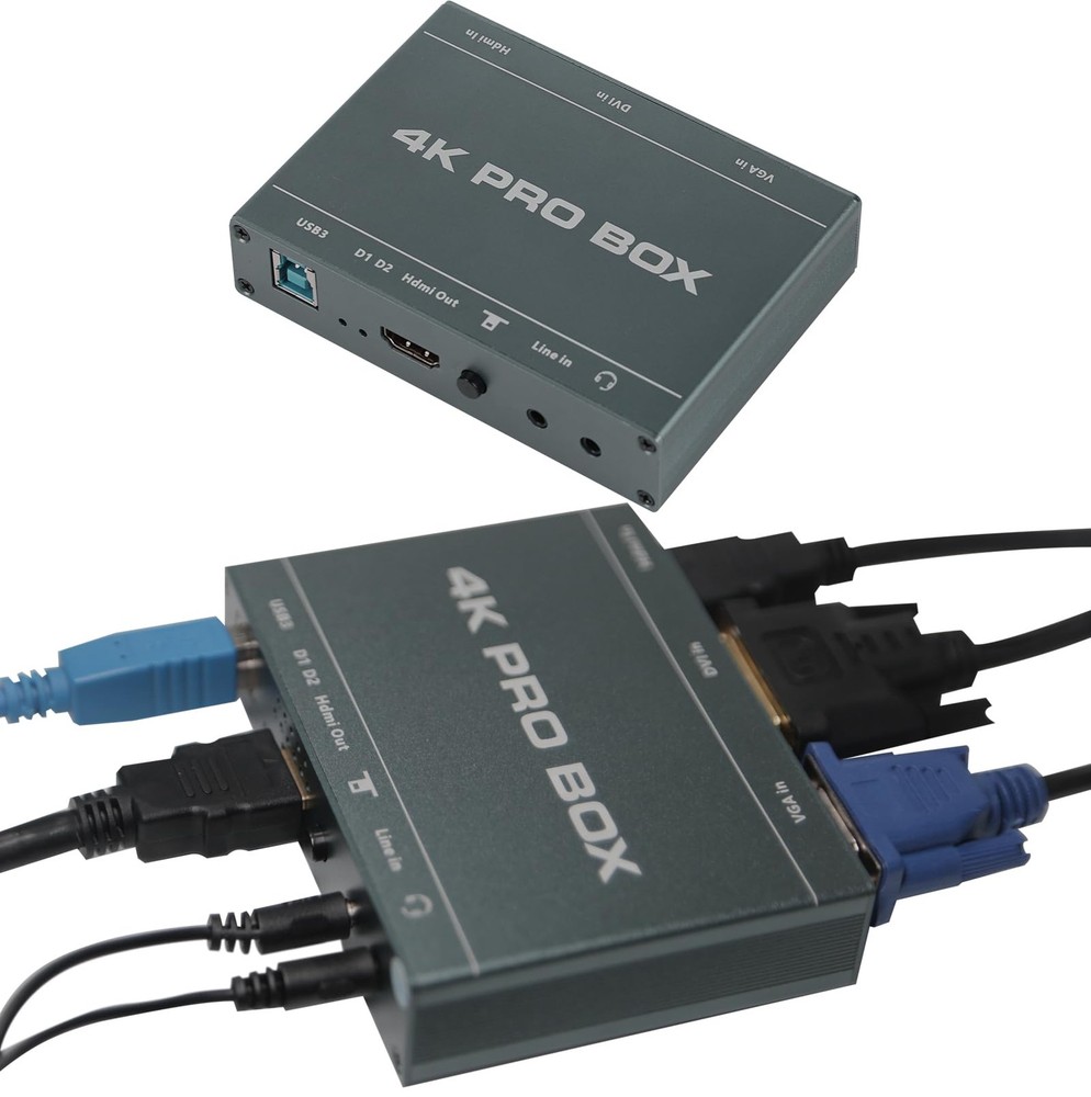 4K HDMI Capture Card DVI/VGA to USB 3.0 Capture Card Full HD 1080P 60FPS