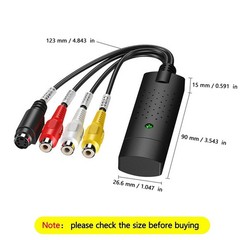 Video Capture Card VCR VHS to Digital DVD Converter Fit for Mac Windows 10 8
