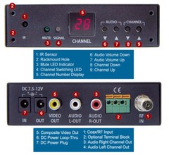 PAL-B/G Cable TV Tuner RF Coax To Composite A/V Demodulator