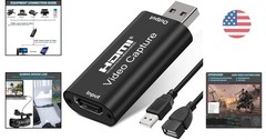 Multi-Compatible 4K HDMI to USB Video Capture Card for Streaming & Conferencing