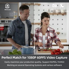 Video Capture Card, HDMI to USB C 3.0 Capture Card, 1080P 60FPS