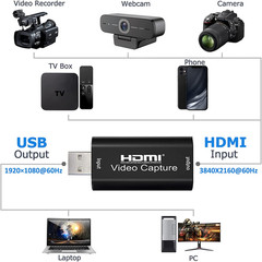 4K HDMI Video Capture Card, Cam Link Card Game Capture Card Audio Capture Adapte