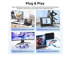 Video Capture Card with 100W PD Fast Charging