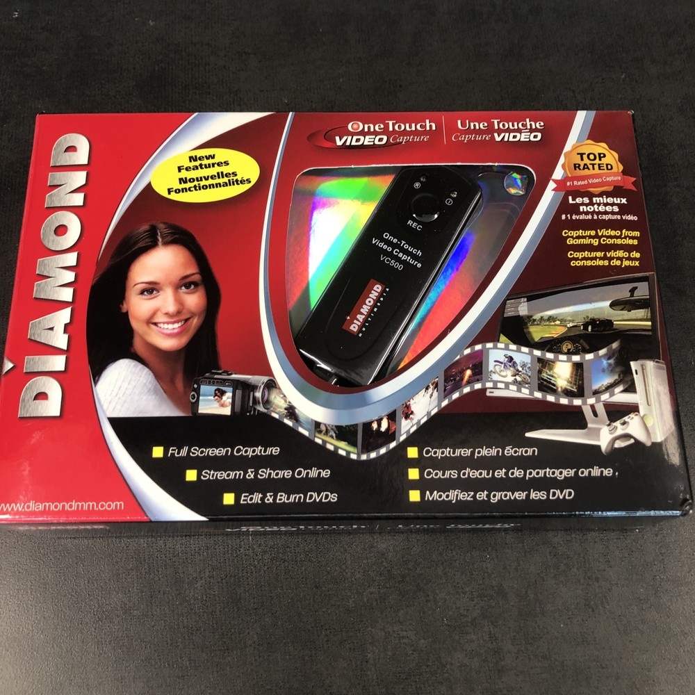Diamond VC500 One Touch Video Capture Device USB 2.0 – New Open Box