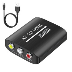 GINGIN AV to HDMI Converter, Adapter Support 720p/1080p Red,White