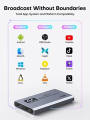 Video Capture Card, USB 3.0 Capture Card 4K HDMI Loop-Out, 4K 60FPS/1080P 240…