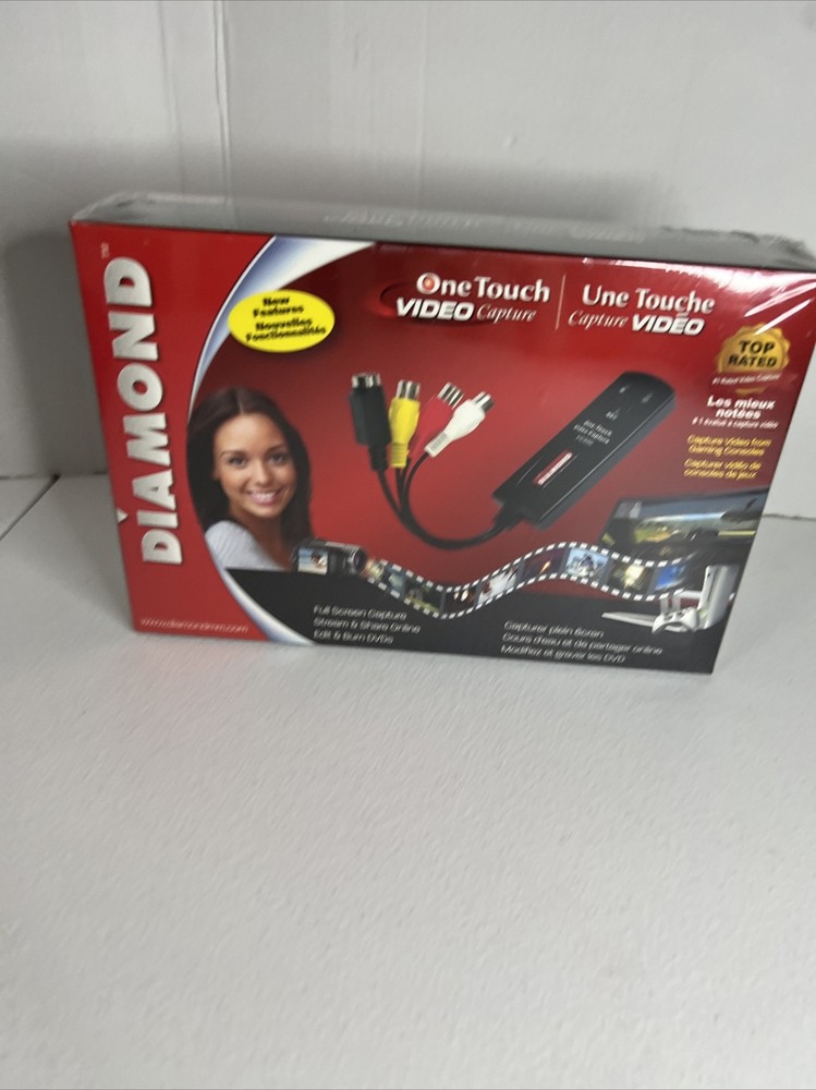 NEW Diamond VHS to DVD One Touch Video Capture Device – USB VC500 NIB