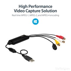 USB Video Capture Adapter Cable – Standard, Black