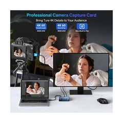 ACASIS 4K60fps Video Capture Card for Streaming and Gaming, VRR Support, Exte…