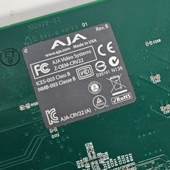 AJA Video Z-OEM-CRV22 102930-R1 PCIe x4 2 Input Capture Card
