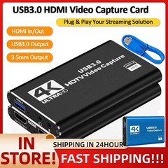 4K USB3.0 HDMI Video Capture Card Box Live Stream Game Record Tiktok PC/Phone US