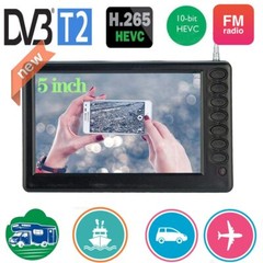 5 Inch Portable Mini Digital Tv With DVB-T2 FM ATV USB Built Battery Pocket tv