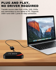 VHS to Digital Converter,Usb-A/Usb-C Video 1080P Capture Card,Rca/Av to USB2.0 A