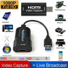 HDMI to USB2.0 Video Capture Card 1080P Recorder Phone Game/Video Live Streaming