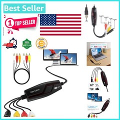 Universal Video Capture Card: Digitize VHS, VCR, Hi8 to USB for Easy Sharing