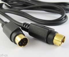 4pcs 10ft S-Video Cable Mini Din 4 Pin Male to Male Dual Male For DVD HDTV Gold