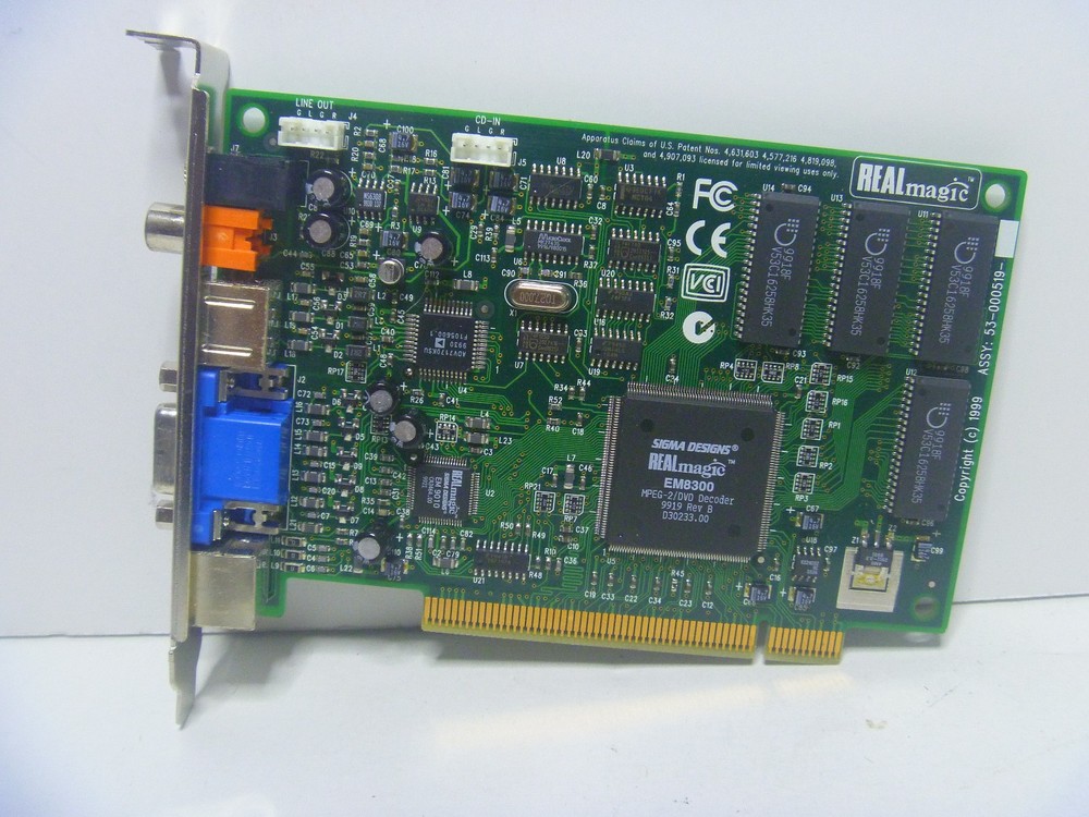 Sigma Designs Real Magic EM8300 Mpeg-2/DVD Playback PCI Card used