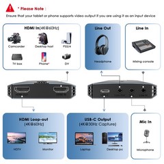 4K HDMI Video Capture Card HDMI Video Grabber with Ultra-Low Latency VRR Support