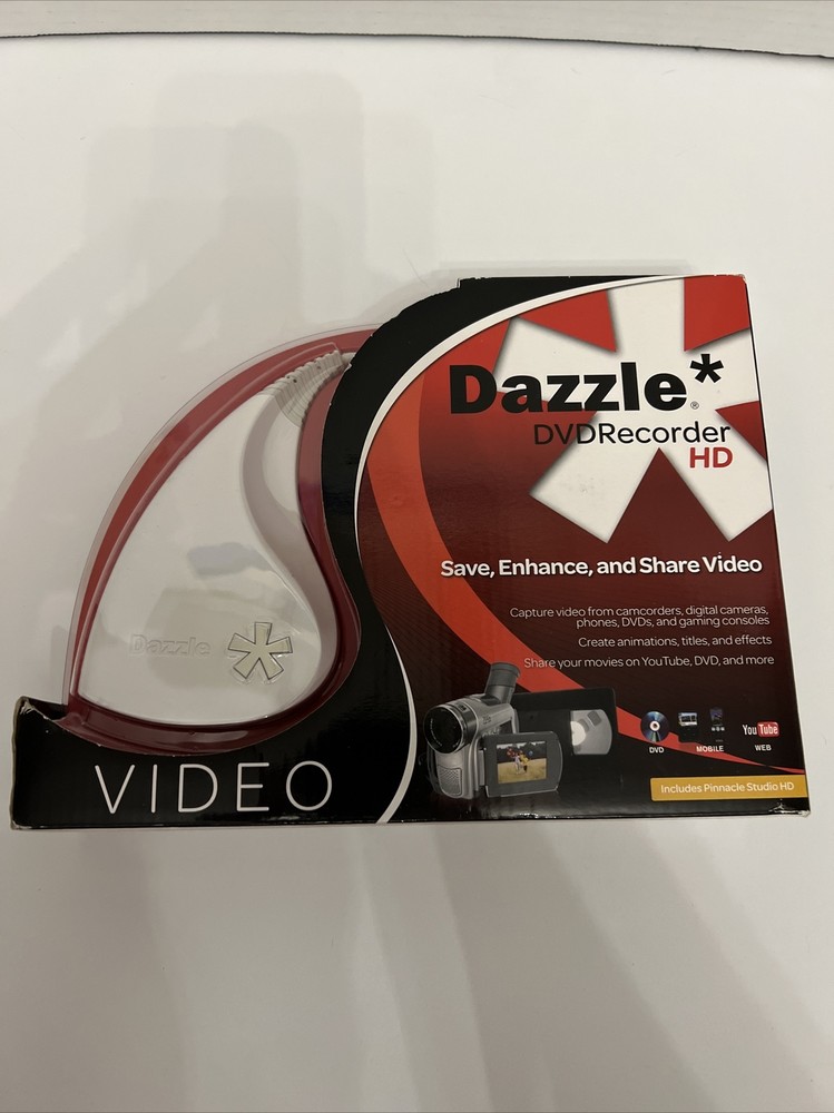 Pinnacle Dazzle DVD Recorder HD Video Capture Device + Video Editing Software
