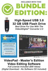 ClearClick Video to Digital Converter 2.0 Second Gen VHS Camcorder Tapes Bundle