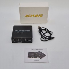 ACHAVE 4 SDI Input to 4 HDMI Output Video Converter 3G-SDI 1080p 60Hz Open Box