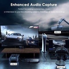 4K HDMI Video Capture Card HDMI Video Grabber with Ultra-Low Latency VRR Support