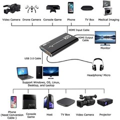 4K HDMI Compatible USB 3.0 Video Capture Card 1080P 60fps Video Recorder Grabber