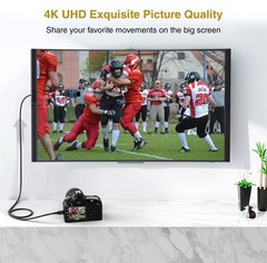 BlueRigger Mini HDMI to Cable (6FT, 4K 60Hz HDR, 6FT, Black