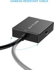 RCA to HDMI Adapter Converter, AV Converter with Cable Black
