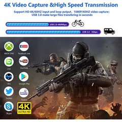 4K Audio Video Capture Card USB 3.0 HDMI Video Capture Device 1080P HD Recording