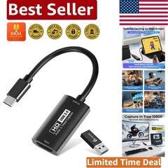 Portable 1080P Video Capture Device – Plug and Play for Streamers & Gamers