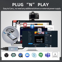 Video Capture Card, 4K HDMI to USB/USB C 3.0 Capture Card, 1080P 60FPS Video Cap