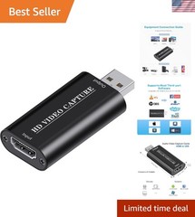 Ultra-Low Latency HDMI to USB 2.0 Capture Card for Gaming & Live Streaming