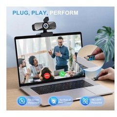 Webcam Full HD 1080P Built-in Microphone Universal Compatibility Zoom Teams