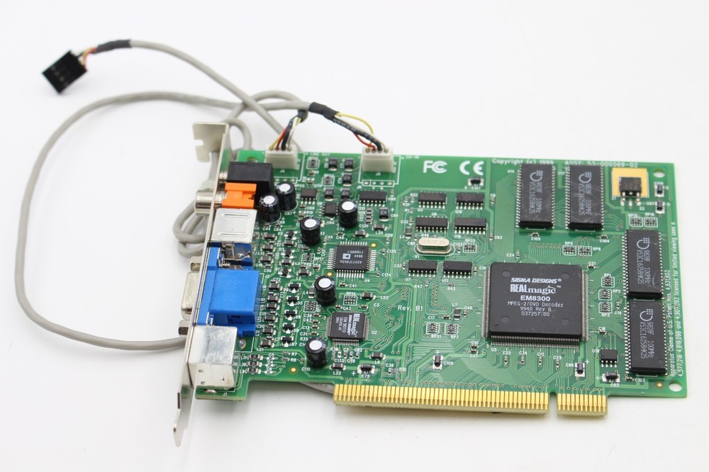 Sigma Designs REALMagic EM8300 DVD MPEG-2 Decoder Playback PCI Card PC RETRO