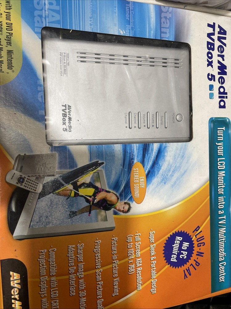 AVerMedia TVBox 5 External TV Device New Factory Sealed