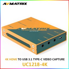 AVMATRIX UC1218-4K 4K HDMI to USB 3.1 Type-C Video Capture Card HDMI 4K Loop-Out